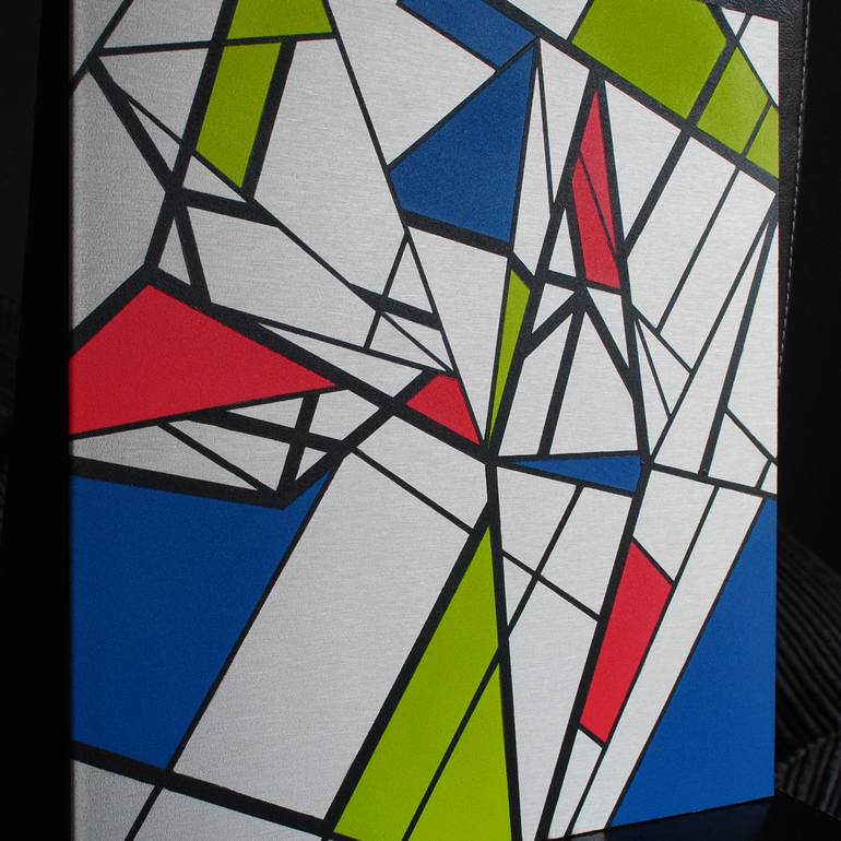 Original Abstract Geometric Painting by Ben Backgroundcamel