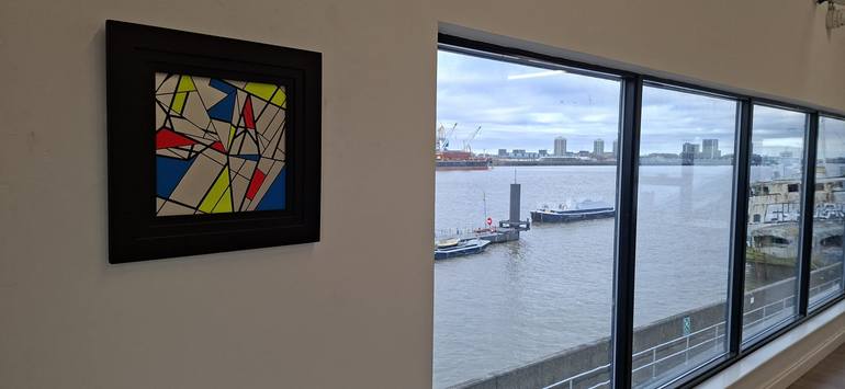 Original Abstract Geometric Painting by Ben Backgroundcamel