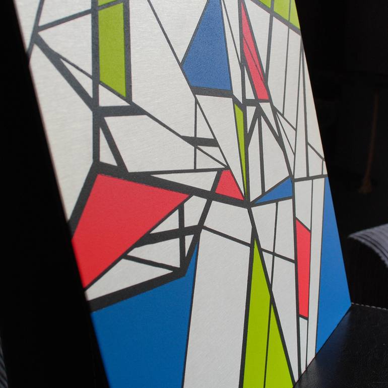 Original Abstract Geometric Painting by Ben Backgroundcamel