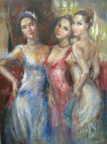 Print of Impressionism Women Paintings by Aleksa Assembler