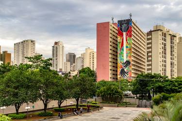 The Colombian bagpiper in Sao Paulo thumb