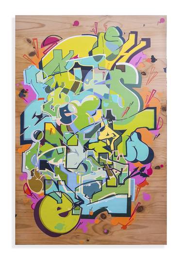 Original Abstract Calligraphy Paintings by Santiago Castro