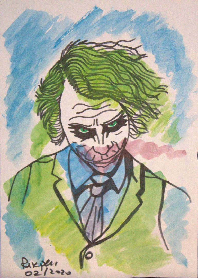 Joker Drawing by RikPen Riccardo Penati | Saatchi Art
