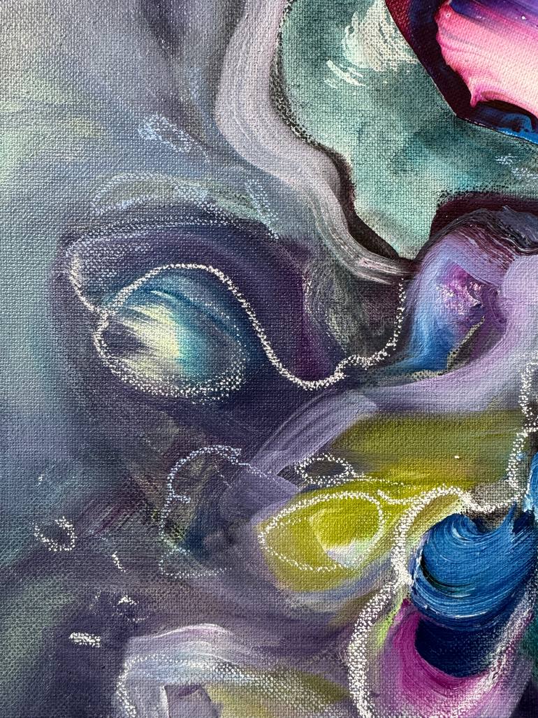 Original Abstract Floral Painting by Yuliia Poraiko