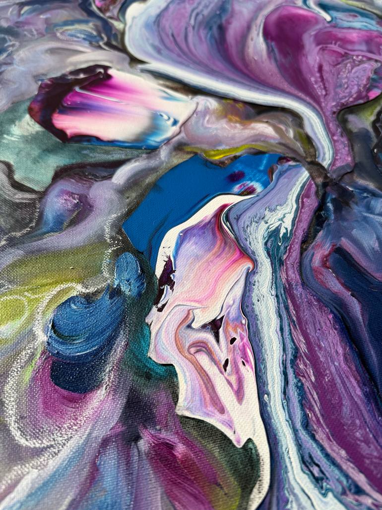 Original Abstract Floral Painting by Yuliia Poraiko