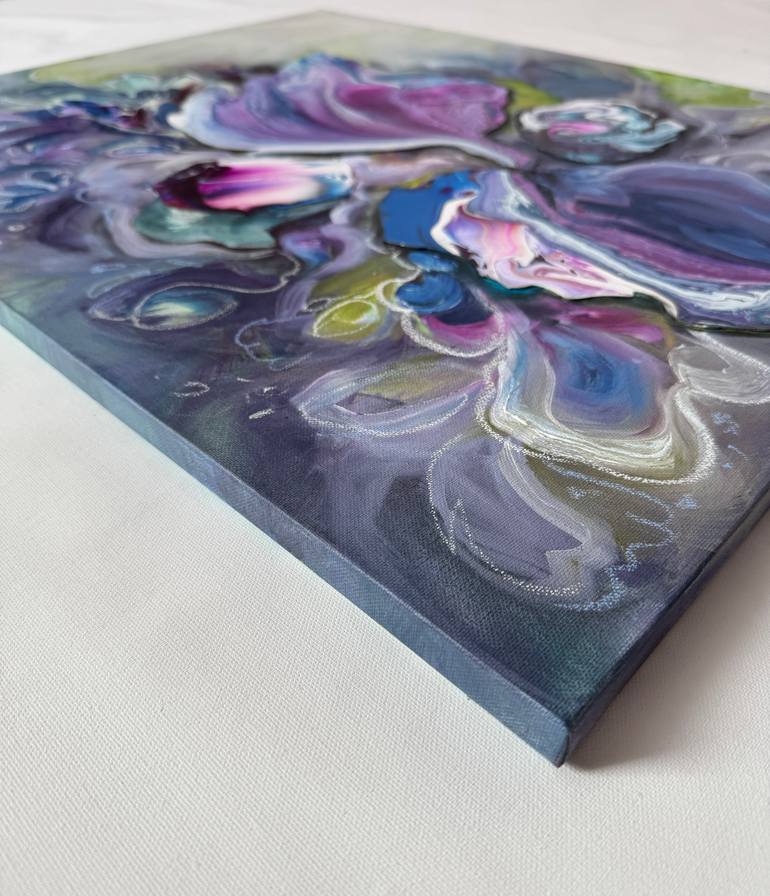 Original Abstract Floral Painting by Yuliia Poraiko