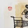 3 Cart Pile-Up; R Williamson; detail (signature in pencil and red chop mark upper left corner)