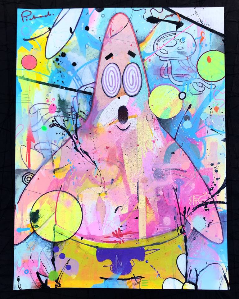 Patrick Star woah Painting by Miguel Pichardo Saatchi Art