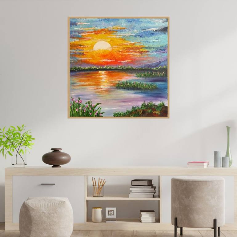 Original Conceptual Landscape Painting by Mallika Seth