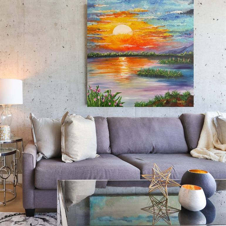 Original Conceptual Landscape Painting by Mallika Seth