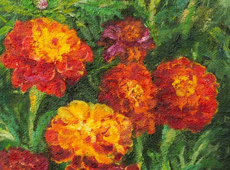 Original Expressionism Floral Painting by Valentina Matienko