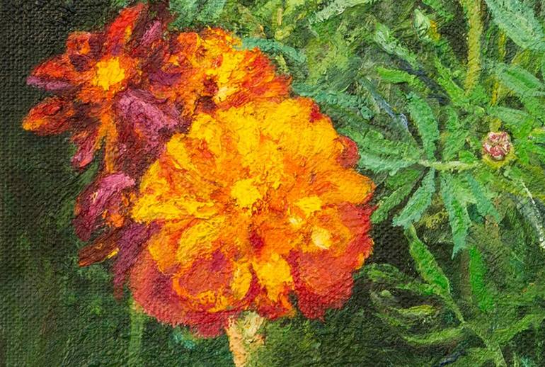 Original Expressionism Floral Painting by Valentina Matienko