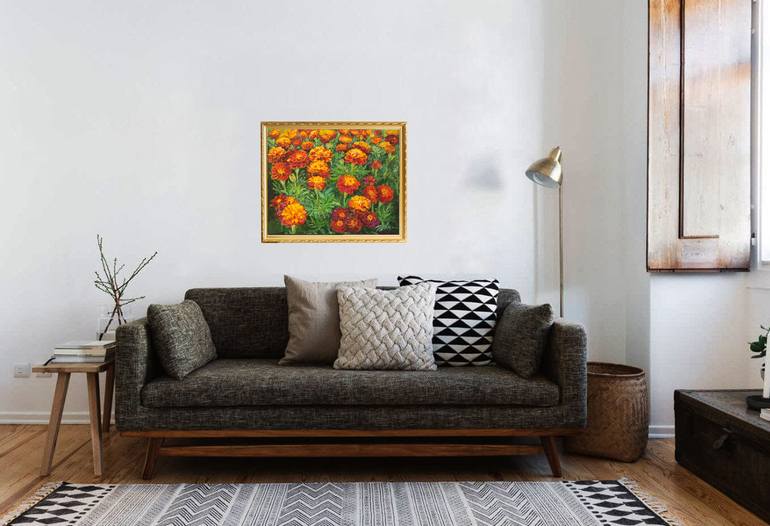 Original Expressionism Floral Painting by Valentina Matienko