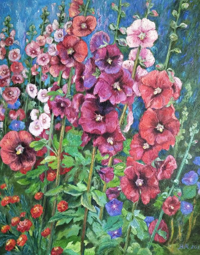 Mallow Painting by Valentina Matienko Saatchi Art