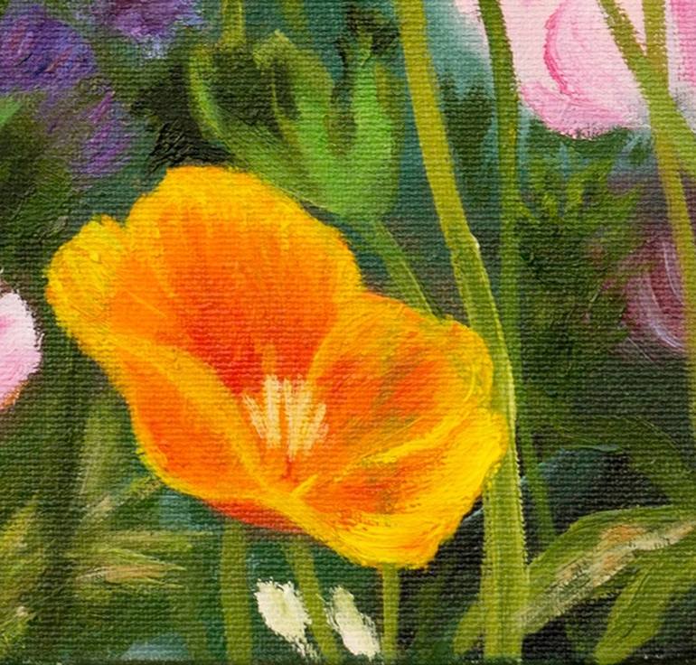 Original Expressionism Floral Painting by Valentina Matienko