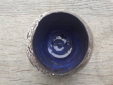 Vase Blue & Brown white thumb