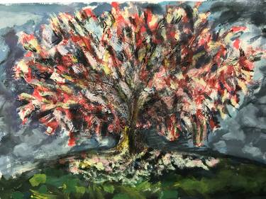 Print of Conceptual Tree Paintings by Ieva Astrauskaite
