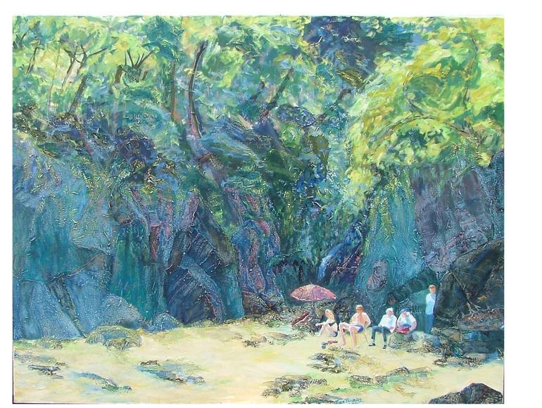 Holiday in Saundersfoot Painting by Jean Thomas Saatchi Art