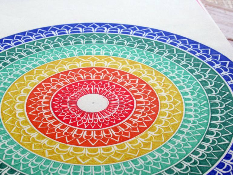 Original Abstract Geometric Drawing by Neena Shanbhag