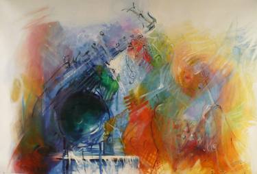 Original Abstract Expressionism Music Paintings by Bartolome Luzanquis