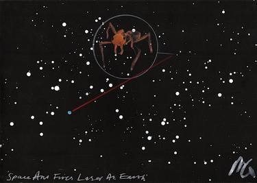 Original Contemporary Outer Space Mixed Media by Mark Gisbourne