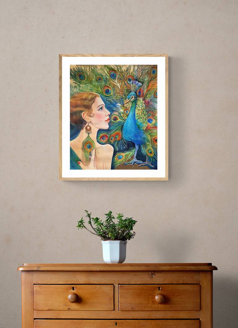 Original Art Deco Women Painting by Natalia Veyner