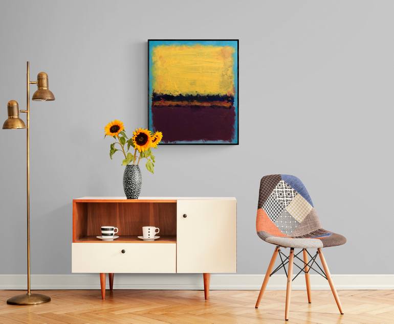 Original Abstract Expressionism Abstract Painting by Fazil Yagubov