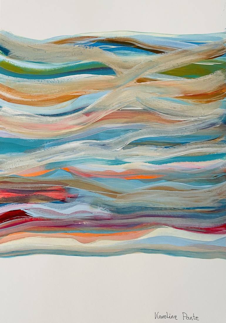 olas de colores Painting by Karoline Pante | Saatchi Art