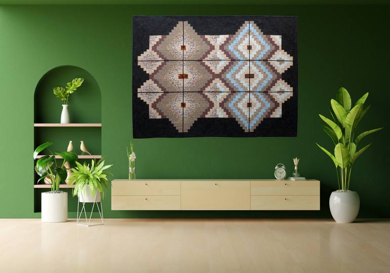 Original Conceptual Geometric Painting by Jean Judd