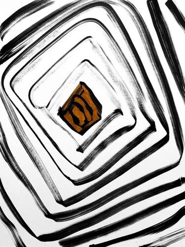 Original Conceptual Abstract Drawing by Francoise Danthine