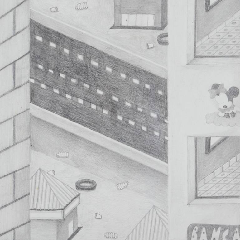 Original Figurative Architecture Drawing by Monica Lapaz