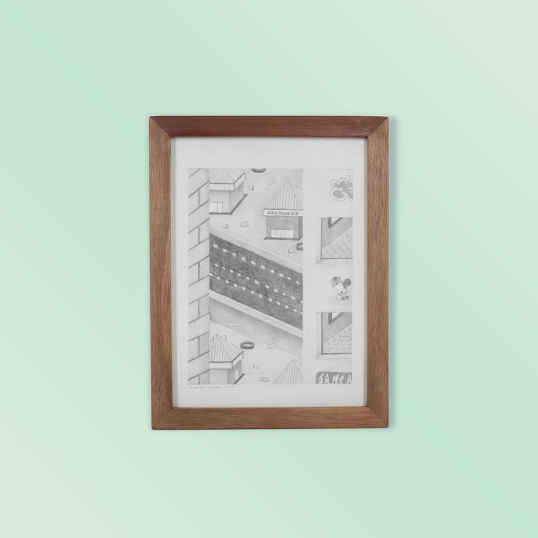 Original Figurative Architecture Drawing by Monica Lapaz