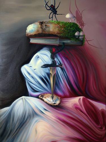 Original Surrealism Love Painting by Anna Shabalova