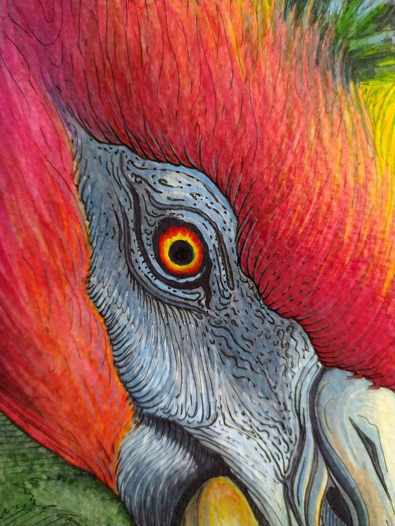 Original Illustration Animal Painting by Anna Shabalova