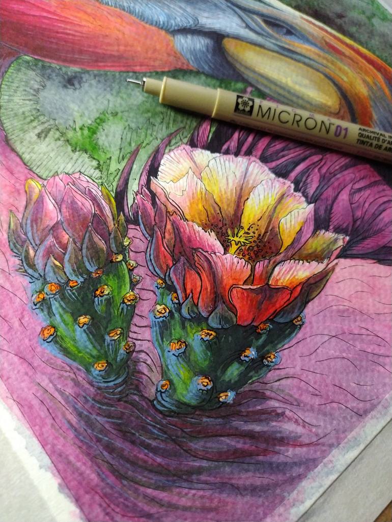 Original Illustration Animal Painting by Anna Shabalova