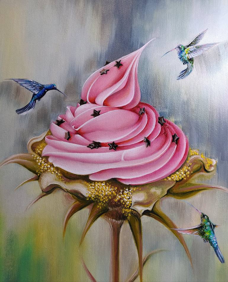 Original Surrealism Botanic Painting by Anna Shabalova