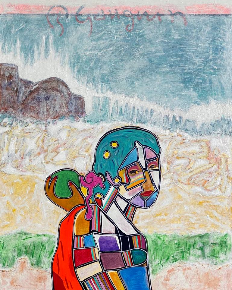 Chanel 5 Orange yellow and green Painting by Bartolome Oliver
