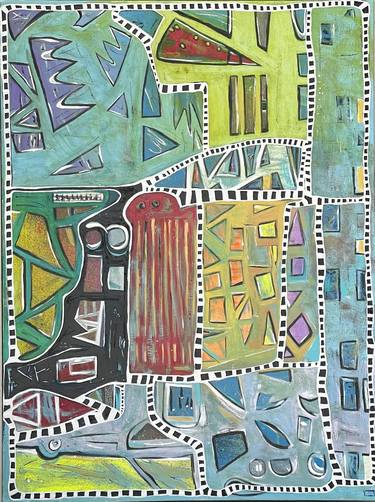 Original Abstract Painting by Bartolome Oliver-Ponsell