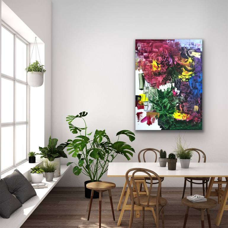 Original Abstract Expressionism Abstract Painting by Ted Wongt