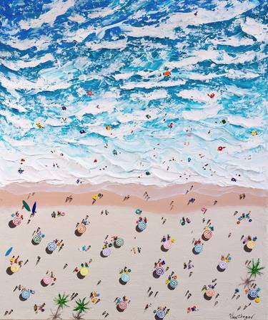 120 cm Aerial Beach Scene thumb