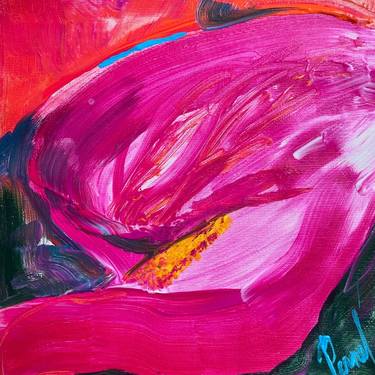 Original Abstract Botanic Painting by Inga Pernes