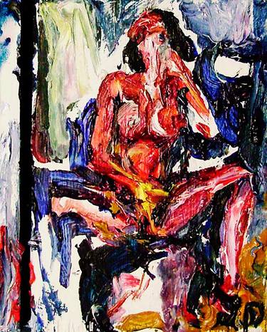 Original Expressionism Erotic Paintings by Inga Pernes