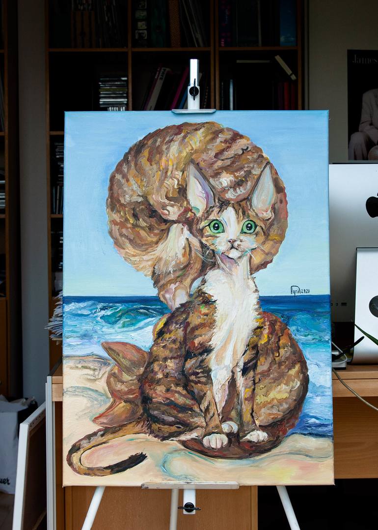 Original Modern Animal Painting by Inga Pernes
