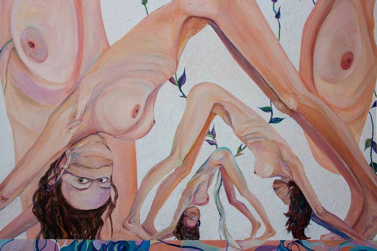 Original Conceptual Nude Painting by Inga Pernes