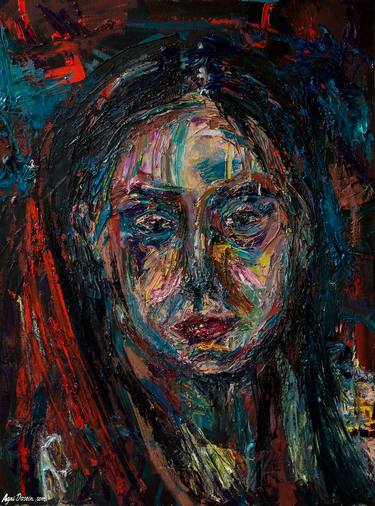 Original Abstract Expressionism Portrait Paintings by Inga Pernes