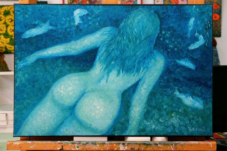 Original Fine Art Nude Painting by Anastasia Woron 