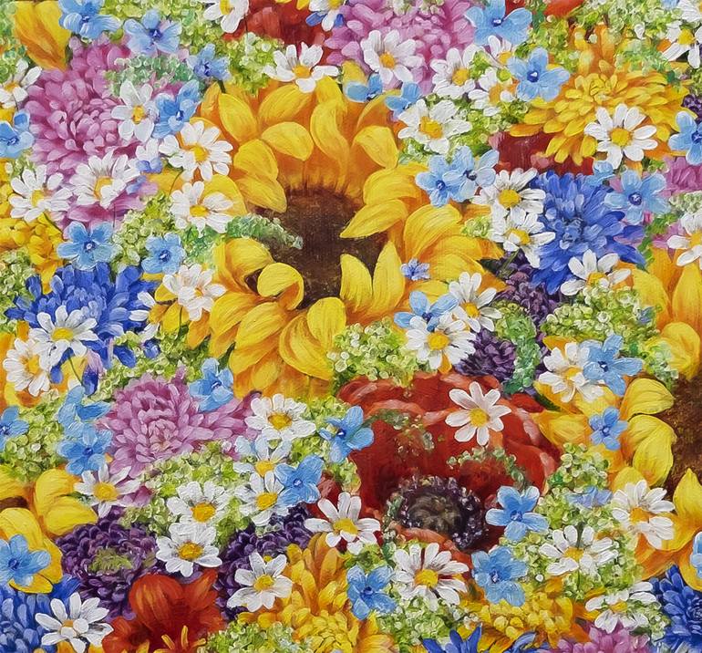 Original Fine Art Floral Painting by Anastasia Woron 
