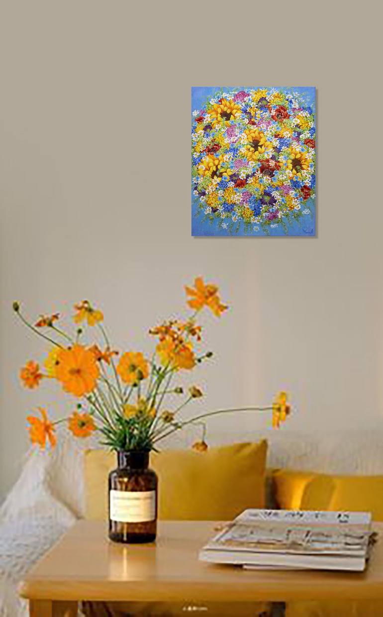 Original Fine Art Floral Painting by Anastasia Woron 