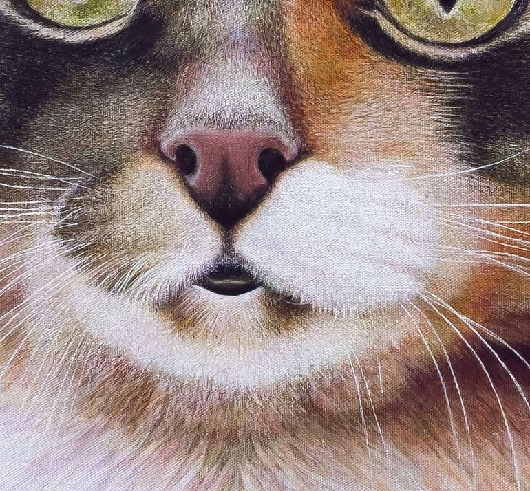 Original Figurative Cats Painting by Anastasia Woron 
