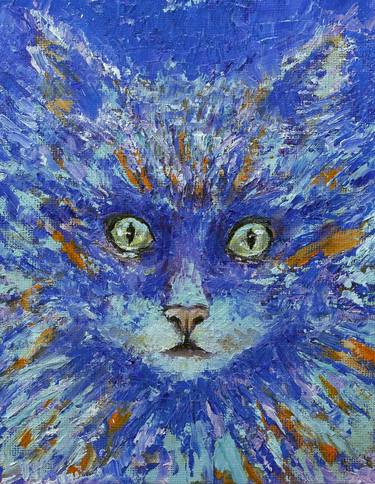 Original Expressionism Cats Paintings by Anastasia Woron